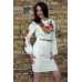 Embroidered dress "Ukrainian Bouquet" gray